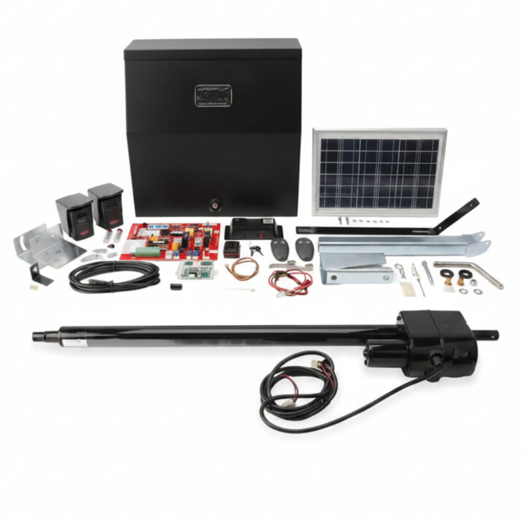 Patriot I Single Swing Gate Operator With Solar Panel (Includes Photocell, Receiver And Two (2) Transmitters)