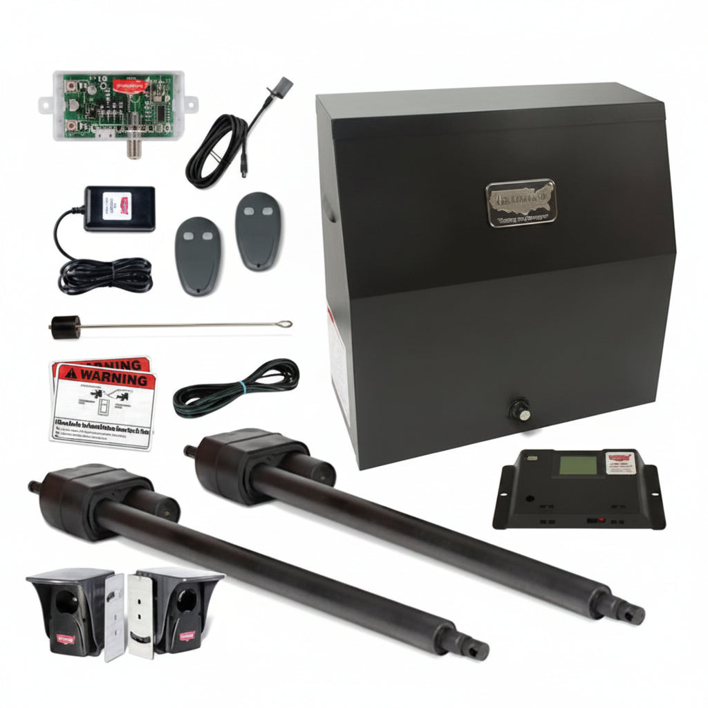 Patriot II Master / Slave Swing Gate Operator With A/C Charger (Includes Photocell, Receiver and Two (2) Transmitters)