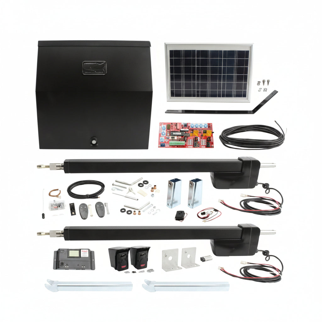 Ranger 500 Single Swing Gate Operator With Solar Panel (Includes Photocell, Receiver And Two (2) Transmitters