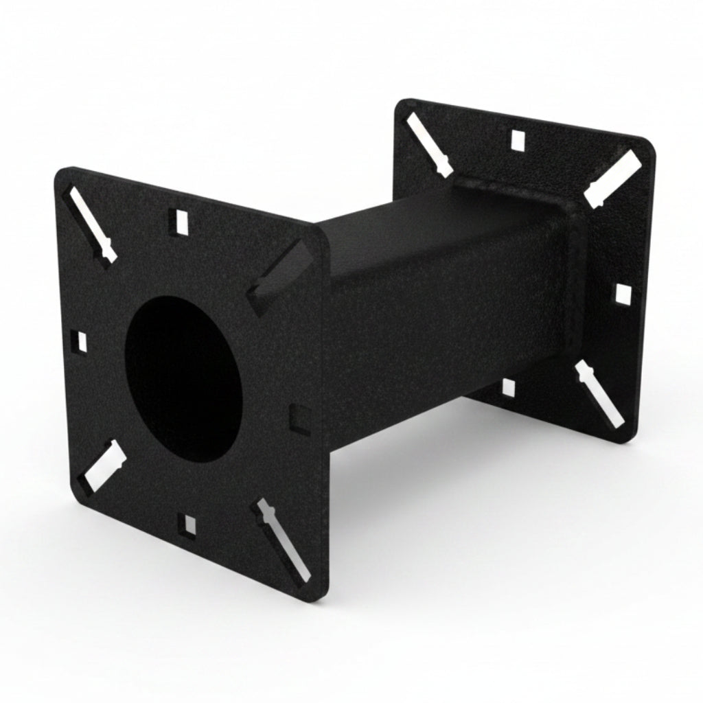 6" Steel Extension Arm, Powder Coated Black