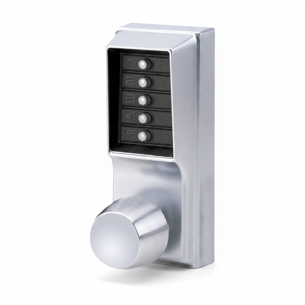 Simplex Series 1000 Lock. Keypad Entry, Free Exit, Cylindrical Knobs, No Key Override***2/24***