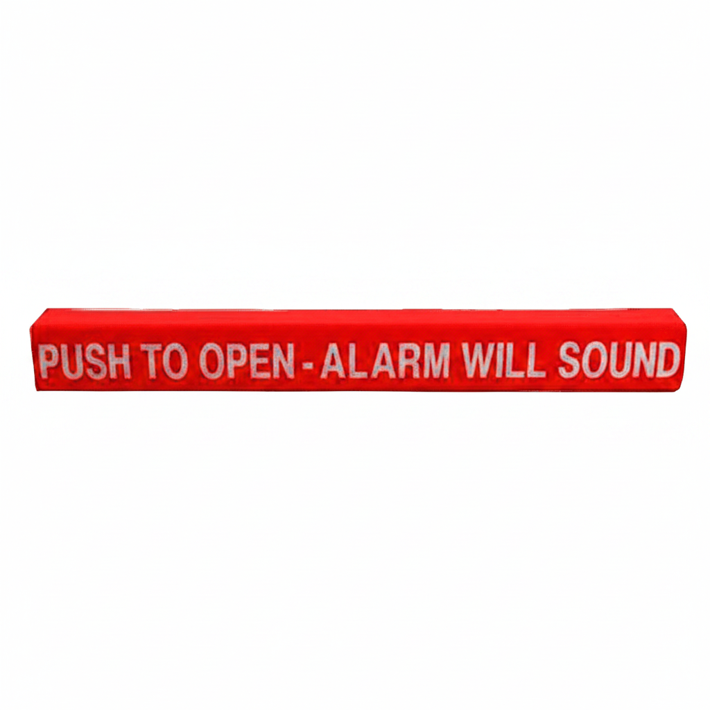Detex Alarm Bar Push Pad Cover, Red, 36"