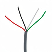 Shielded Interior Security/Alarm Wire, Gray, 18/4 (18AWG 4 Conductor) Standed, CMR / Riser Rated, Spool, 500'