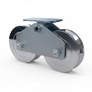 4" Tandem Steel V-Groove Wheel Assembly (3.23)