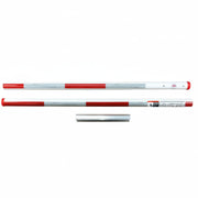 2 Piece 14' Aluminum Arm With Red / White Reflective Caution Stripes (Includes Coupler)