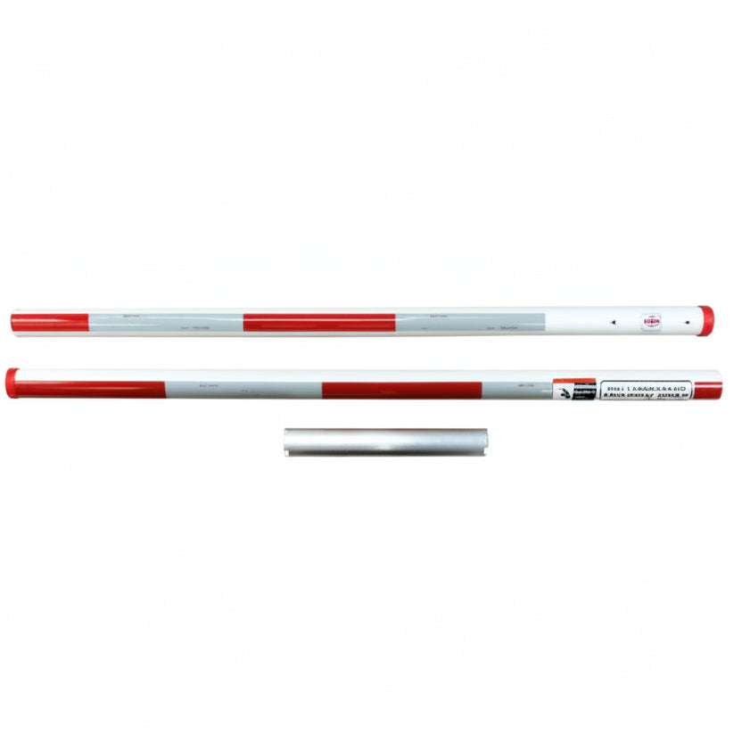 2 Piece 14' Aluminum Arm With Red / White Reflective Caution Stripes (Includes Coupler)