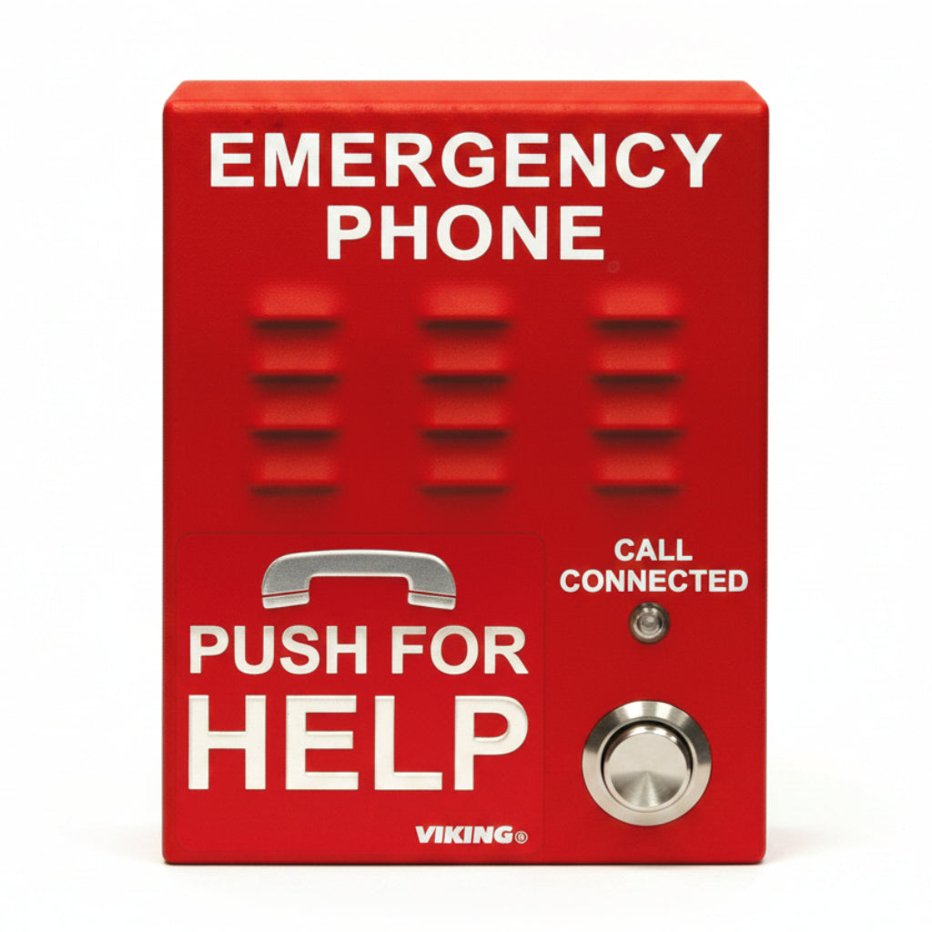 Viking Red Emergency Phone With Enhanced Weather Protection