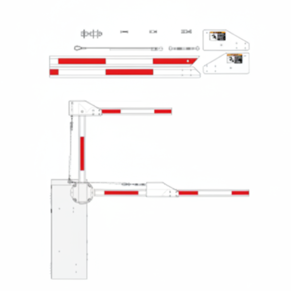 Wood Arm And Folding Bracket Assembly (Red And White) (3.23)