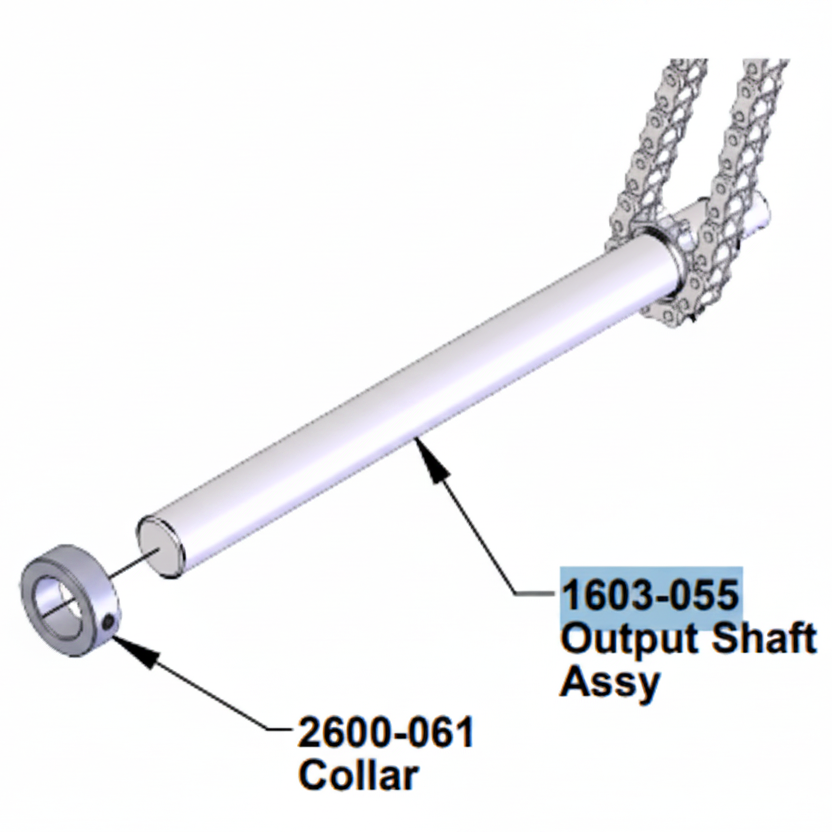 Output Shaft Assembly, 1/2" Drive
