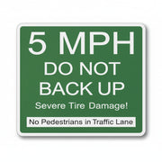 Warning Sign, Green Plastic