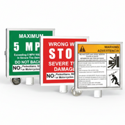 Lighted Warning Sign - For Spring Loaded & Weighted Traffic Spikes. Includes Flood Light (3.23)