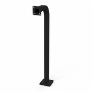 42" Pad Mount Steel Gooseneck Stand - Black