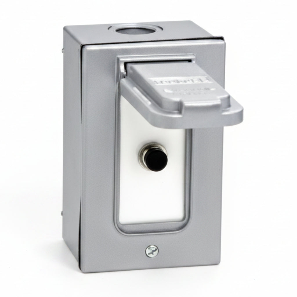 Exterior 1-Button Surface Mount Control Station With Protective Cover