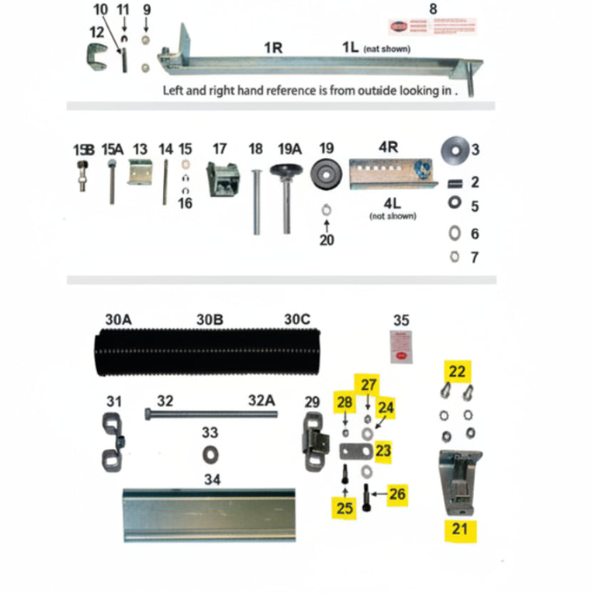 Main Bracket Assembly For 3" And 4" Springs (Includes Part# 21-28)