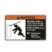 BARRIER ARM WARNING STICKER(3.23)