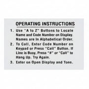 LABEL, 1815 INSTRUCTIONS, CLEAR(For 1830 Units)(3.23)