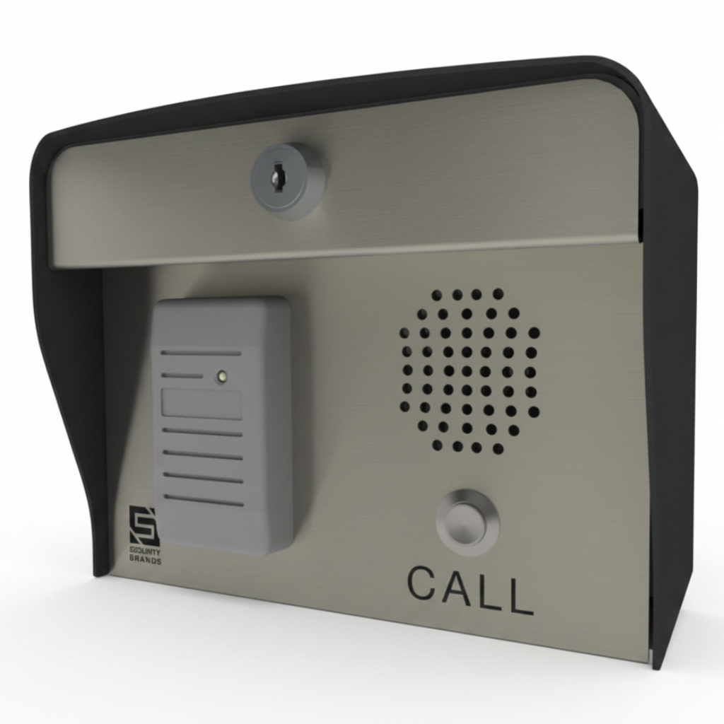 Edge E2 HID + Intercom – Smart Card Reader (Post Mount) (8000 Memory)