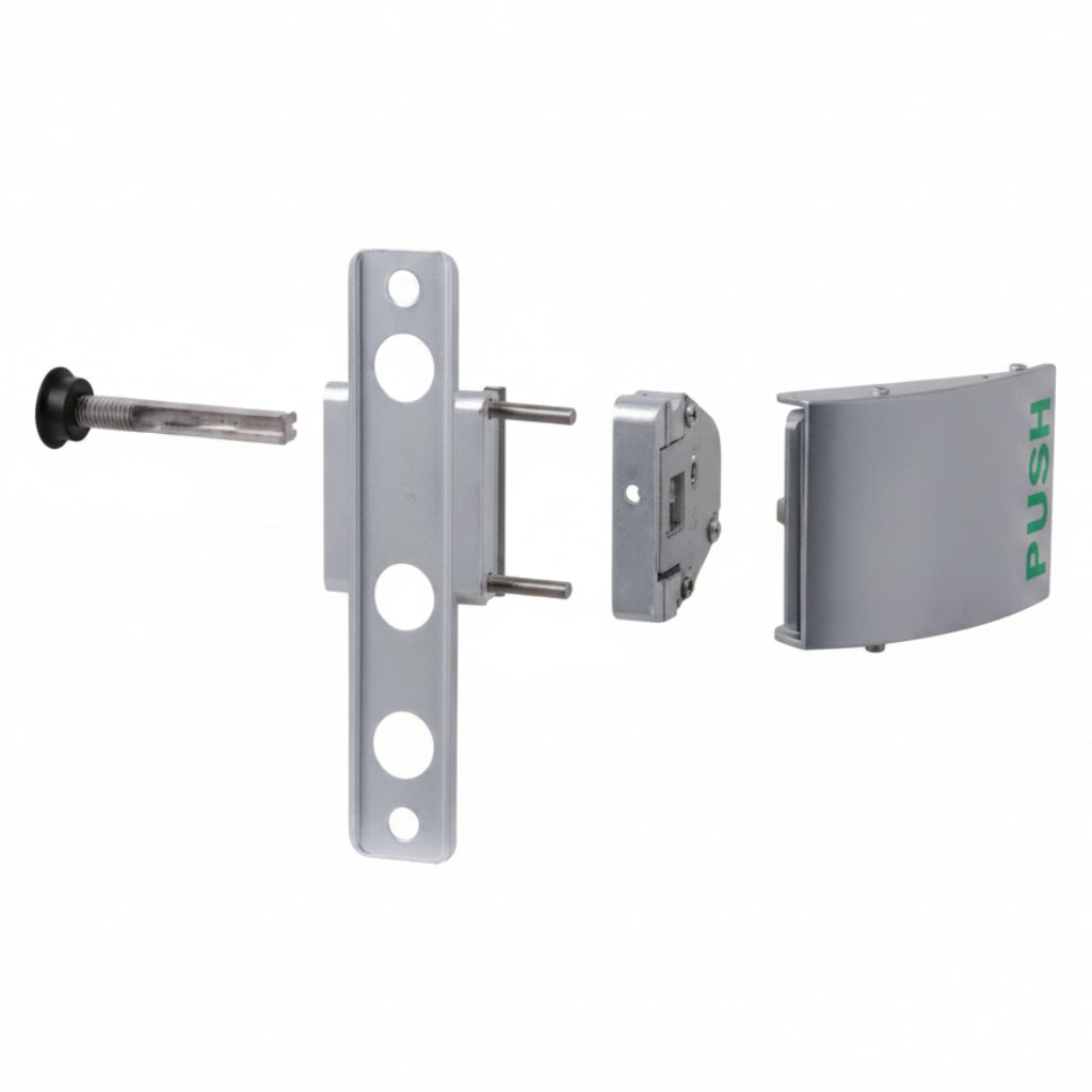 3006PUSH Push Handle Set In Aluminum