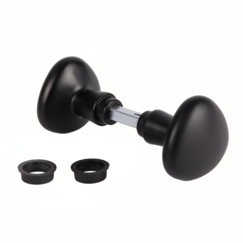Aluminum Knob, Pair - Black