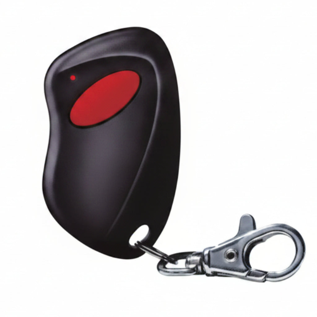 Monarch 318 Mhz 1 Button Keychain Style Remote - Red Button (Compatible With DKS MicroCLIK)