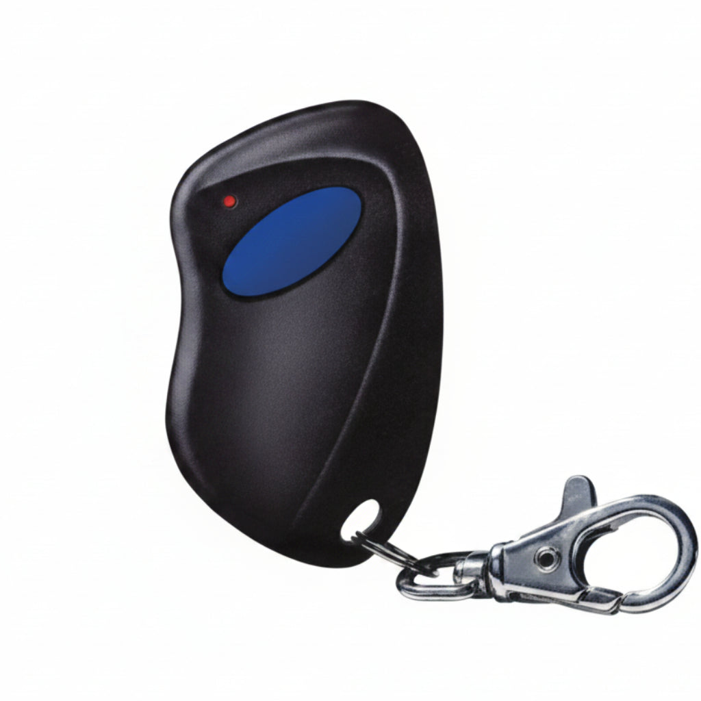 Monarch 318 Mhz 1 Button Keychain Style Remote - Blue Button (Compatible With Linear ACT-31B/21B)