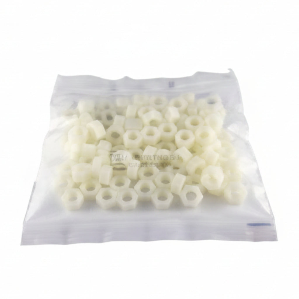 M8 Nylon Hex Nut (Bag Of 100)