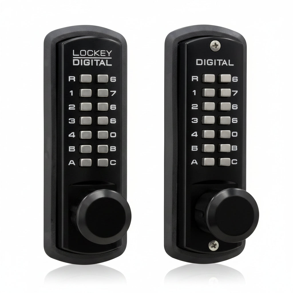 3830 Mechanical Knob Lock - Double Combination (Jet Black - Marine Grade)