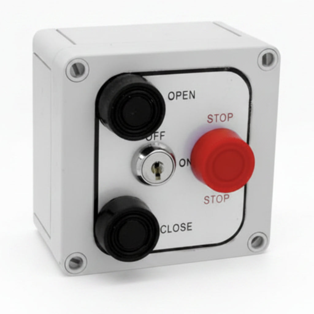 Exterior 3-Button Surface Mount Control Staion With Lockout