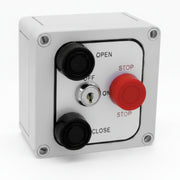 Exterior 3-Button Surface Mount Control Staion With Lockout