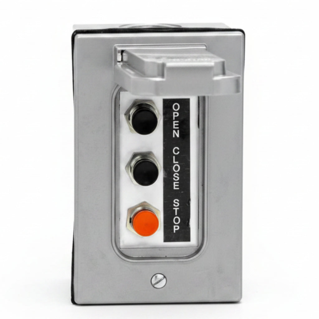 Exterior 3-Button Surface Mount Control Station With Protective Cover
