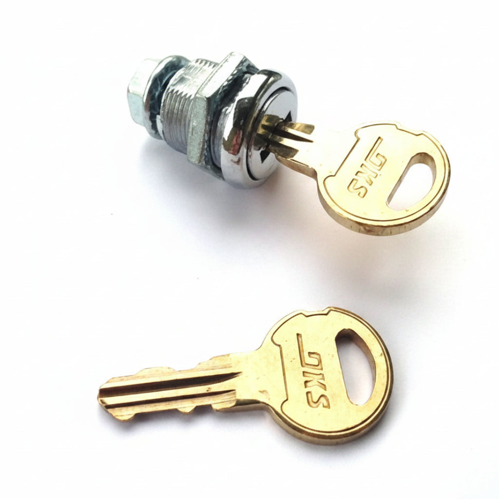 Replacement key cylinder and keys for DKS #16001 by Doorking