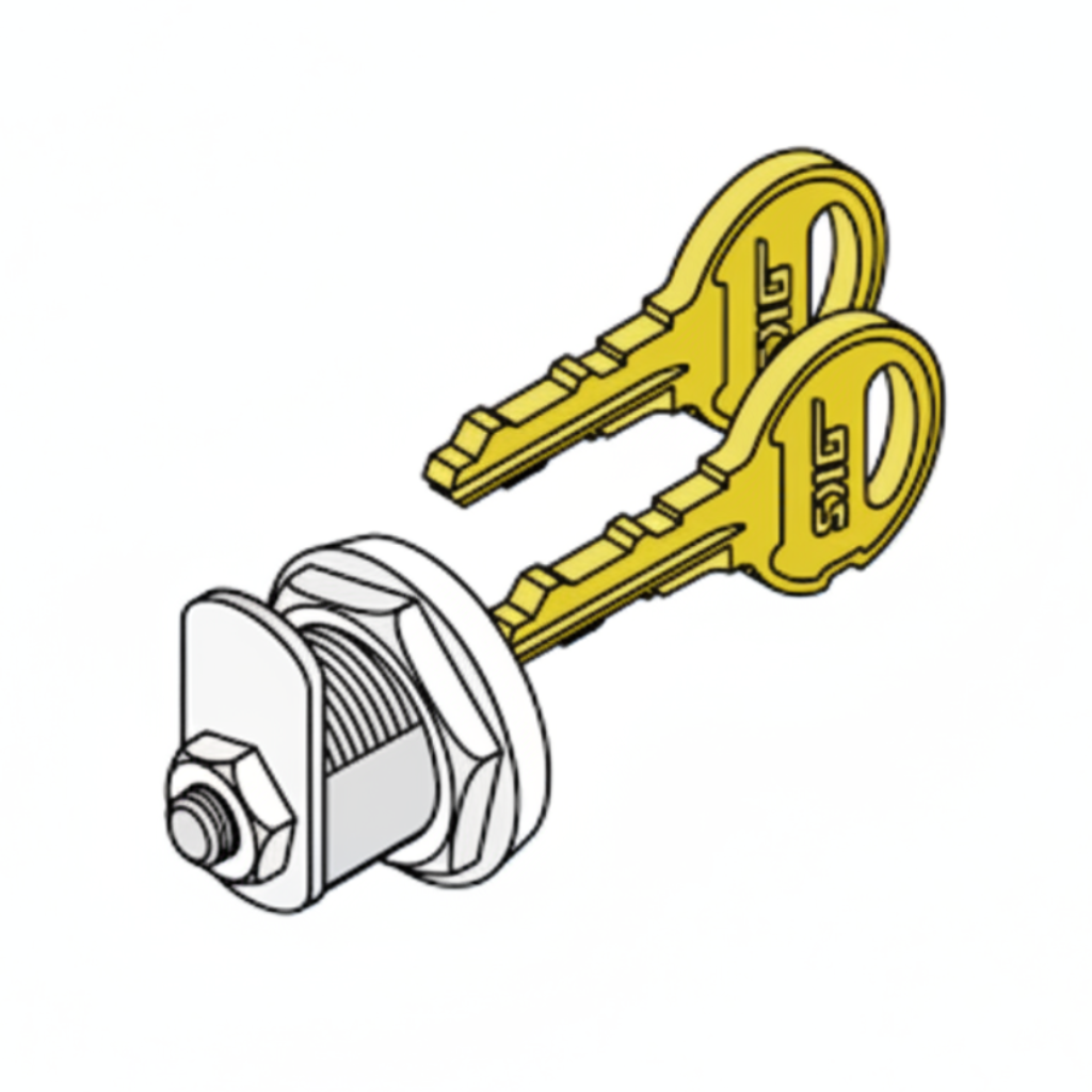 LOCK CYLINDER WITH 2 KEYS (#16120)(3.23)