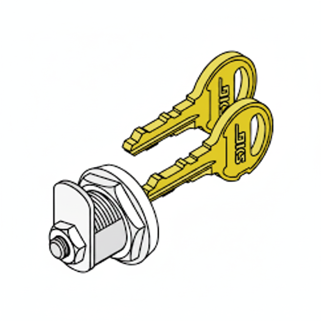 Lock Cylinder With 2 Keys (#16121)