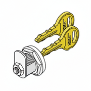 LOCK CYLINDER WITH 2 KEYS (#16125)(3.23)