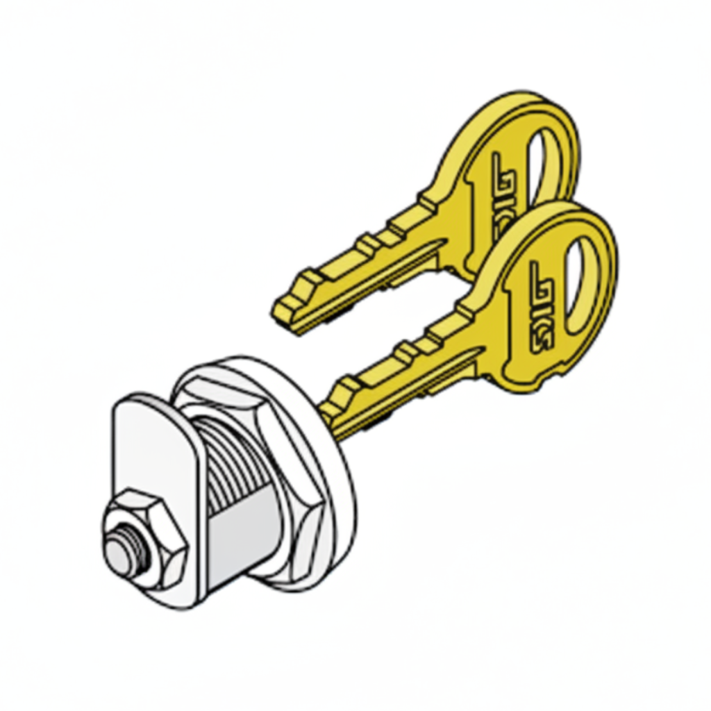 LOCK CYLINDER WITH 2 KEYS (#16125)(3.23)