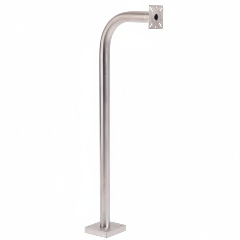 42" Pad Mount Gooseneck Stand - Stainless Steel