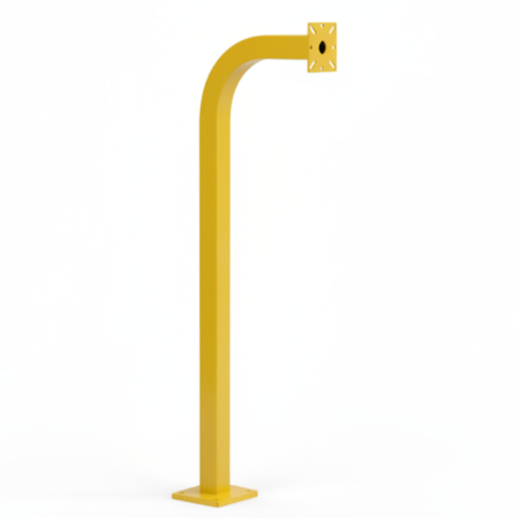 42" Pad Mount Steel Gooseneck Stand - Yellow