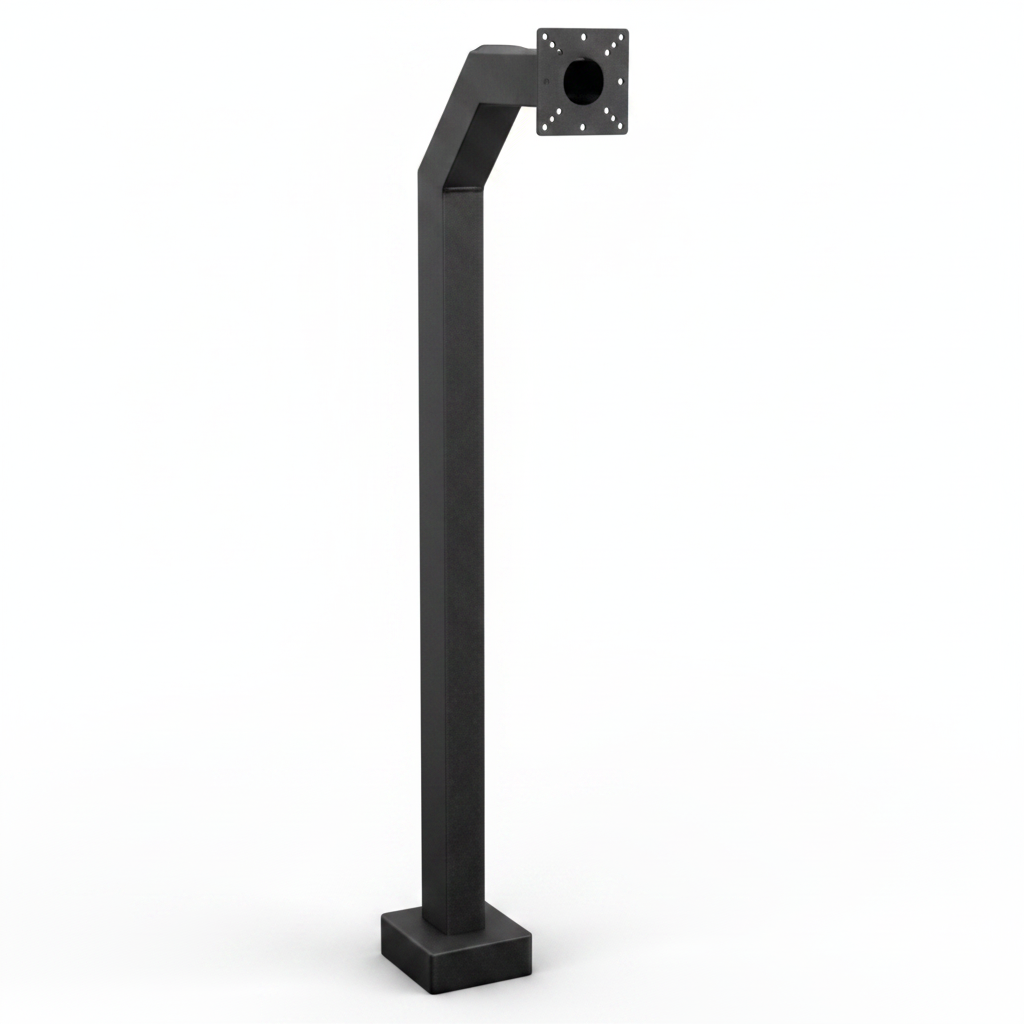 42" Aluminum Pad Mount Gooseneck Stand - Black