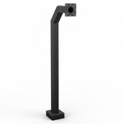 42" Aluminum Pad Mount Gooseneck Stand - Black