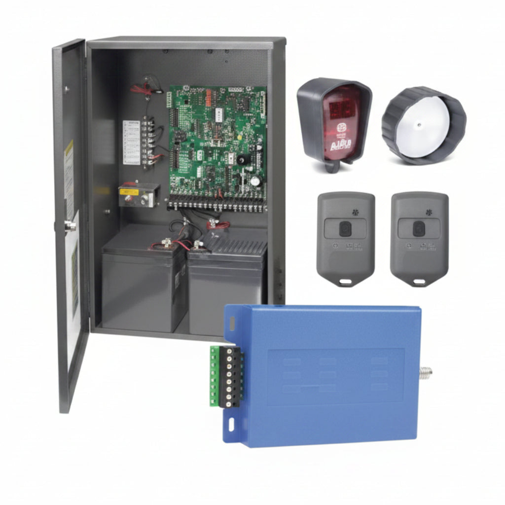 24Vdc Doorking Solar Control Box With (2) 35 Amp/Hr Batteries (Includes Photocell, Microplus Receiver And Two (2) Transmitters) (3.23)