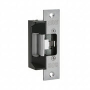 SDC Electric Strike, 12/24VAC/DC, Latch Bolt Monitor Standard, 4.875" by 1.25" Radius Corner Faceplate, Field Selectable FailSafe / FailSecure, Satin Aluminum Clear Anodized