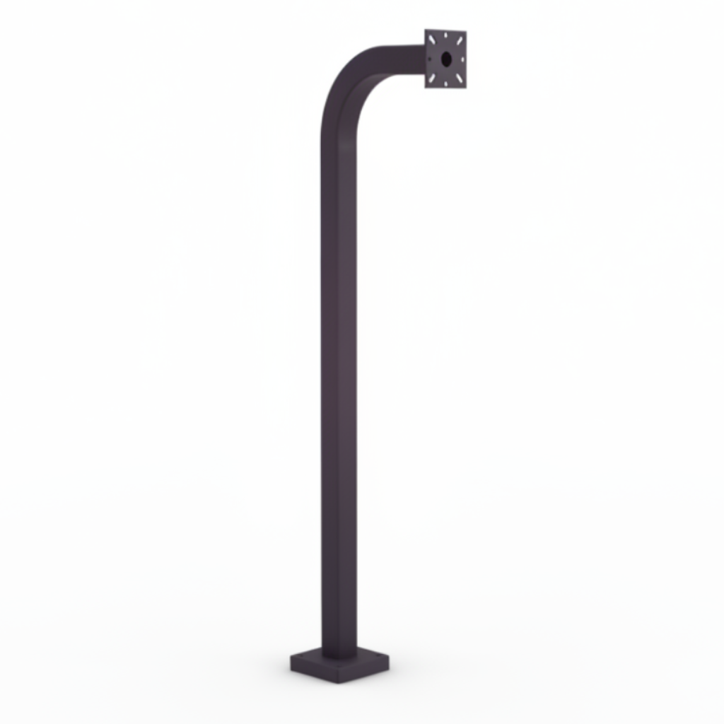 48" Pad Mount Steel Gooseneck Stand - Black (12.21)