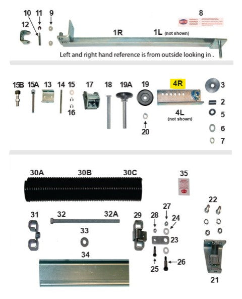 Main Pivot Bracket For 4" Spring - Right (Part# 4R)