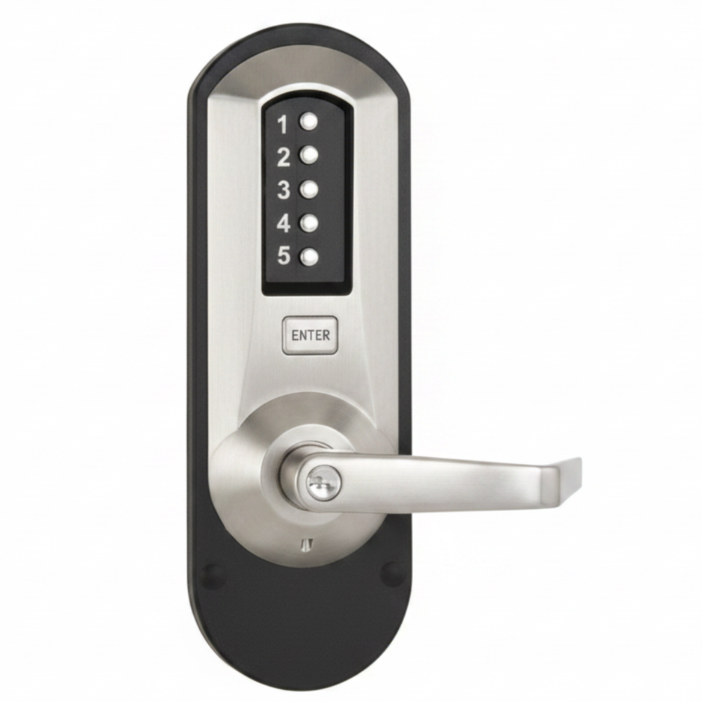 DormaKaba Exit Trim, Winston Lever, KIL, Schlage C Keyway, Satin Chrome