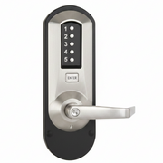 DormaKaba Exit Trim, Winston Lever, KIL, Schlage C Keyway, Satin Chrome