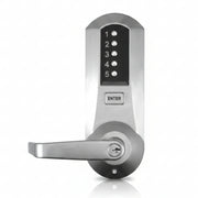 DormaKaba Cylindrical Combination Lever Lock, 2-3/4" Backset, 1/2" Throw Latch, KIL, Schlage C Keyway, Satin Chrome
