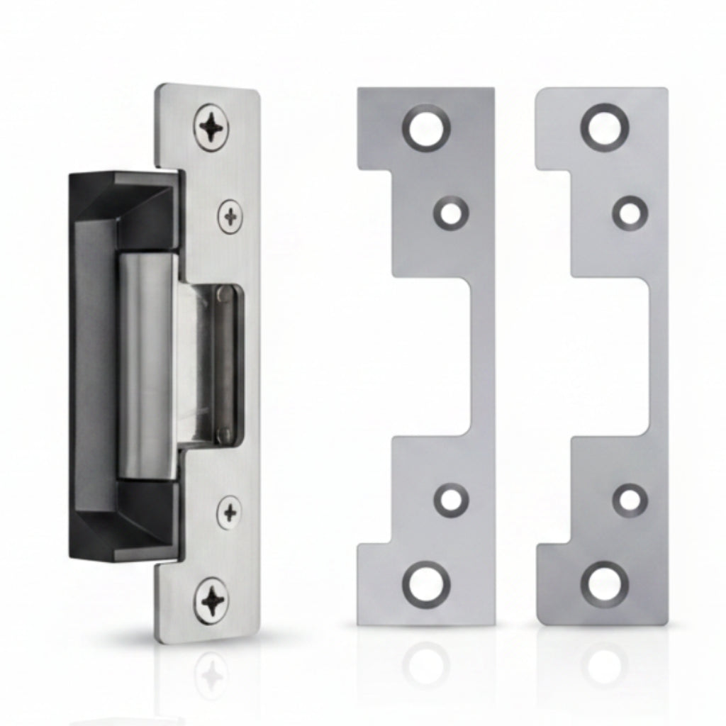 HES 5300C-630 Grade 1 Field Selectable (Safe/Secure) Complete 12/24VDC Universal Electric Strike, Satin Stainless Steel Finish