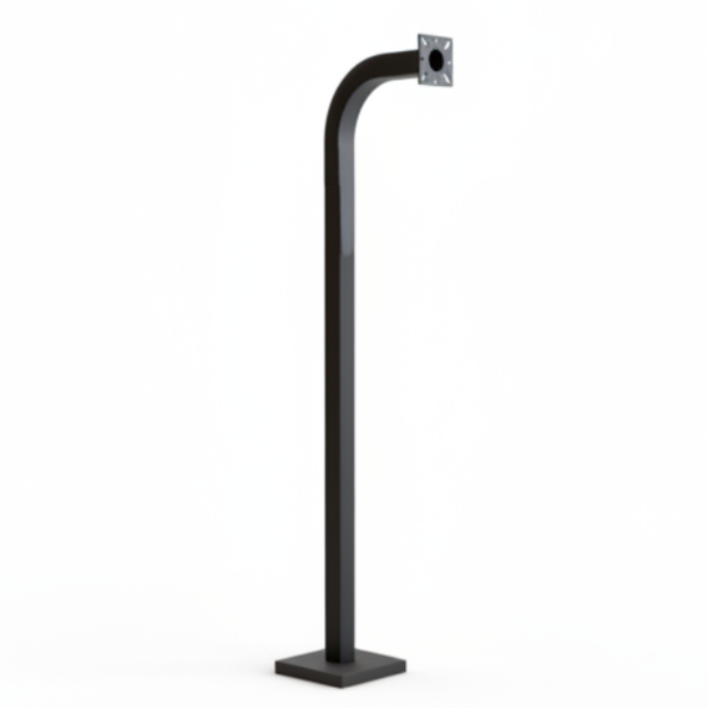 58" Pad Mount Steel Gooseneck Stand - Black (12.21)