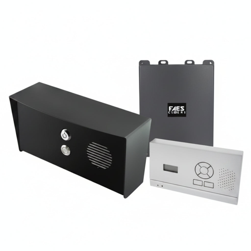 Pedestal Mount Wireless Intercom (No Keypad) With One (1) Wall / Desk Mount Station (2.22)