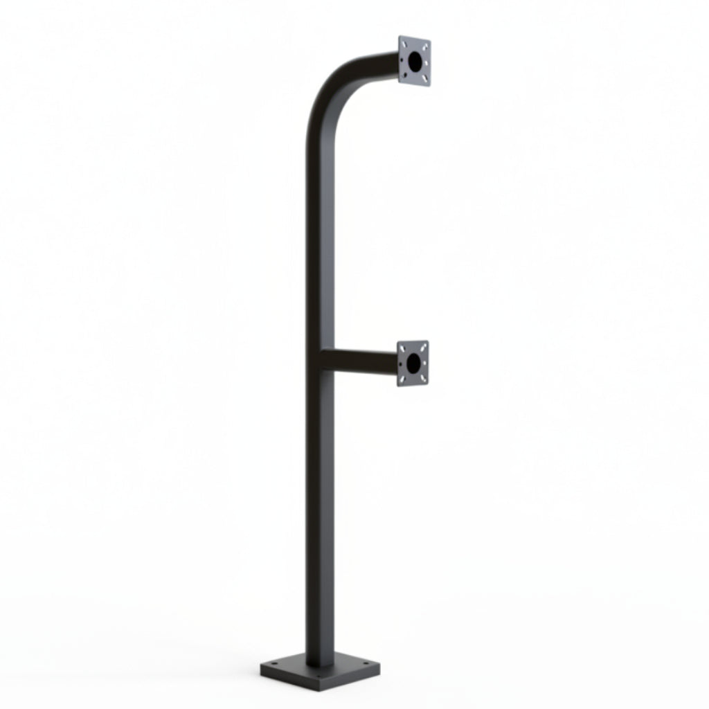 64" Dual Height Gooseneck Pedestal - Single Channel